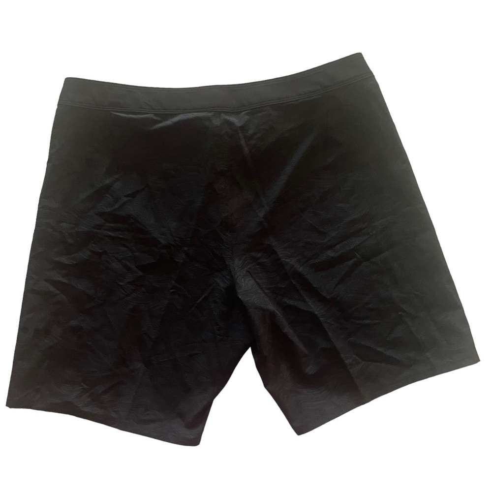 Vuori Infinity Boardshorts Black Vintage Ocean Print Black Gray Size 34 NWOT - Picture 3 of 12